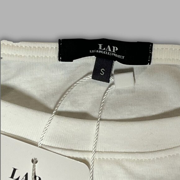 LAP Los Angeles Project White Graphic T-Shirt Lamour De Ma Vie Print Small Size - Picture 5 of 6